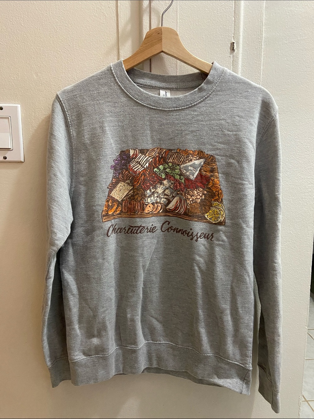 Charcuterie Connoisseur Crewneck Sweatshirt - Gray